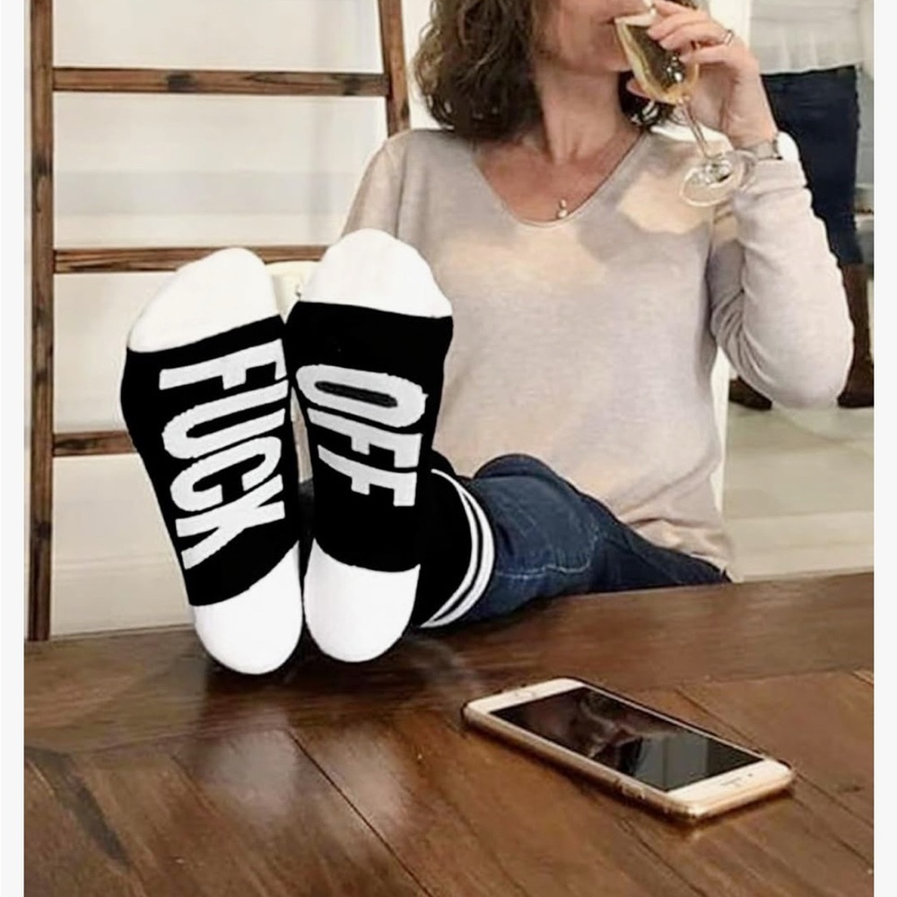 FCK OFF SOCKS,NIP - Picture 2 of 5